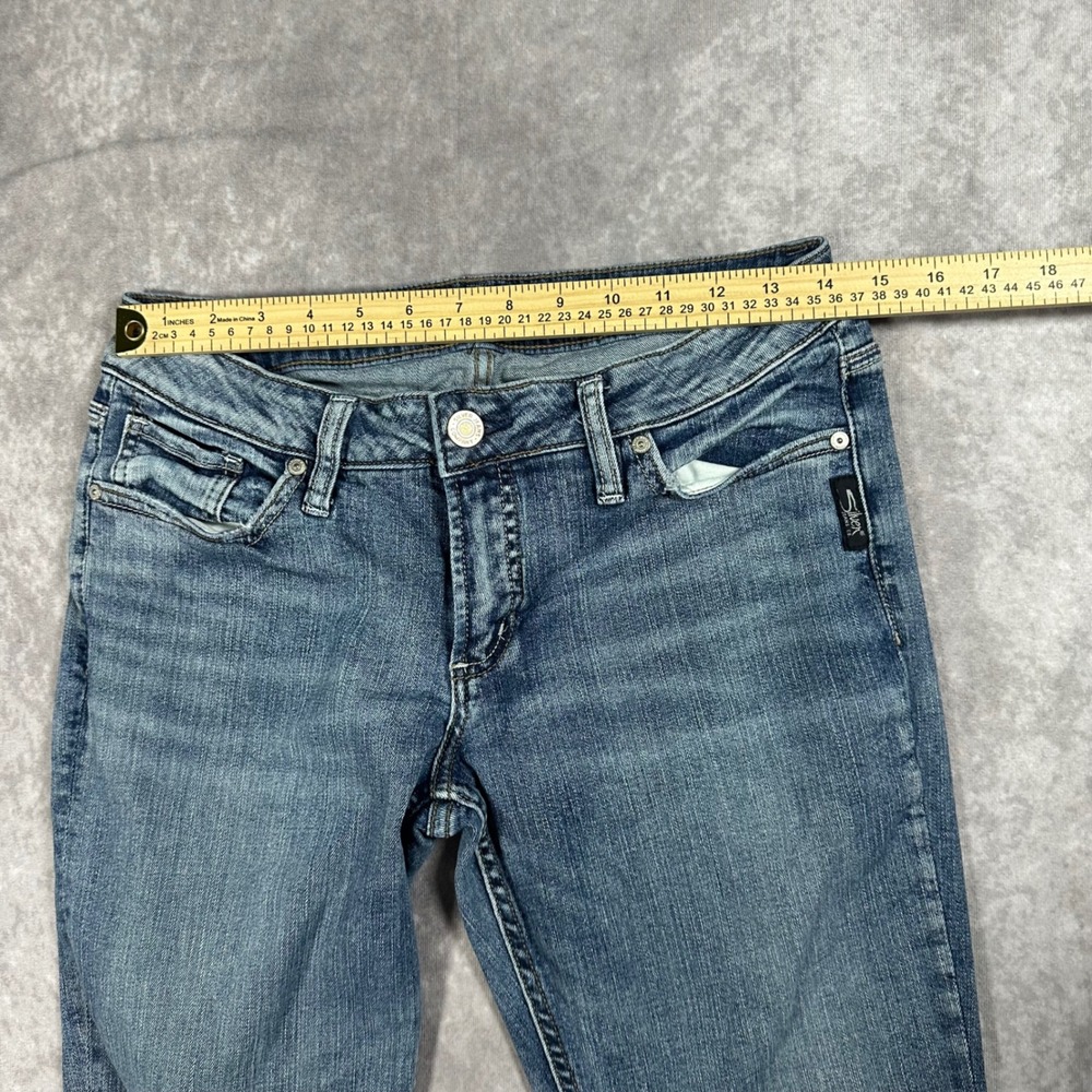 Silver Jeans Co Suki Straight Mid Wash Blue Denim Jeans Womens 29x32 Stretch Y2K - Picture 6 of 9